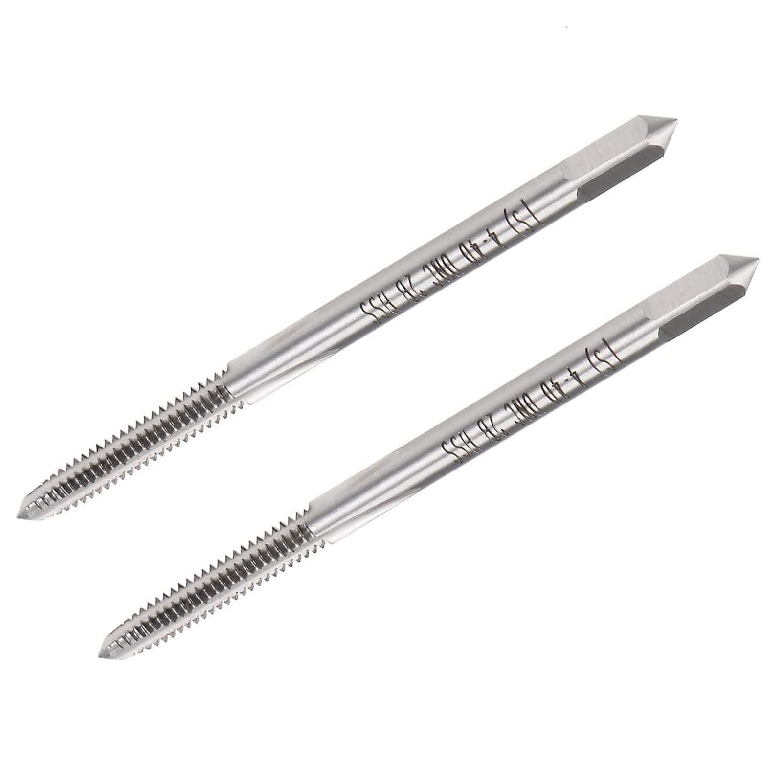 TOP-VIGOR 4-40UNC Straight Flute Thread, Screw Machine Tap with 2B Tolerance, High Speed Steel 3 Flutes Screw Thread Milling Tap 2pcs