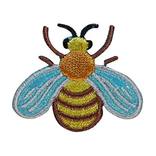 ID 1601C Honey Bee Patch Bumblebee Garden Insect Embroidered Iron On Applique