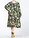 Minibee Women's Long Sleeve Dress Fashion Random Print Loose Tunics Tops with Pockets Style 8 Green