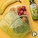 Perfect Fit Bento Lunch 3 Compartment Food Set of 10 Storage Meal prep Container Boxes– Ideal for Adults, Toddler, Kids, Girls, and Boys – Free 2-in-1 Fork/Spoon & Puzzle Sandwich Cutte, Color
