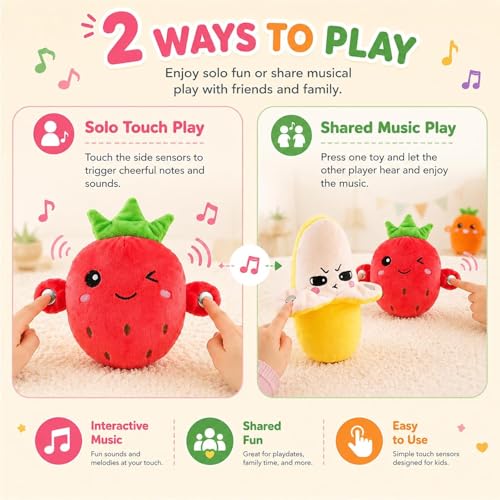 2PS Interactive Banana – Soft Sensory Music Plush with Sounds, Parent-Child Fun and Early Learning