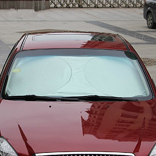 Ztl Foldable Car Front Rear Sunshade Auto Visor Windshield Block Cover Car Shield (57.9" x 27.2") - Thumbnail 4