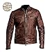 Cafe Racer Leather Jacket for Men Biker Vintage Leather Wax Jackets Slimfit Motorcycle Leather Jacket (XL)