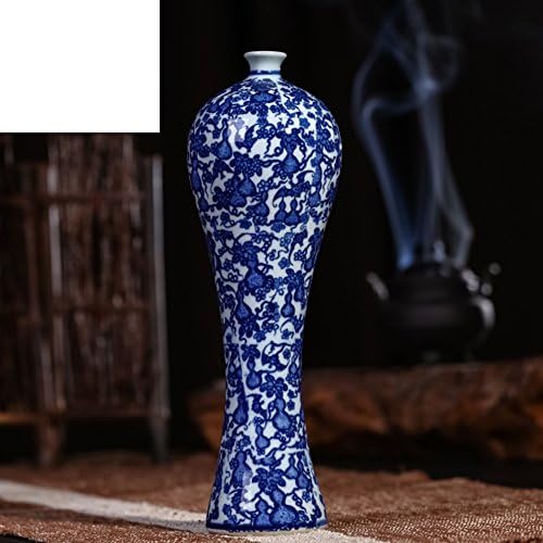ceramic/ blue and white porcelain vintage/Drawing-room Art Deco pottery vase/ creative Chinese style porch-A