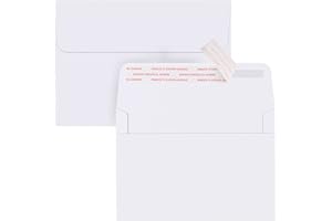 ACSTEP 100PACK 5X7 Envelopes, White A7 Envelopes Self Seal for Weddings, Invitations, Photos, Postcards, Greeting Cards Mailing,Baby Shower, Graduation