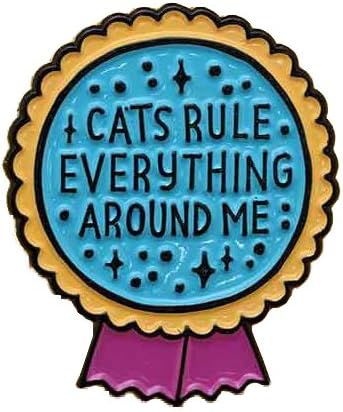 Punky Pins Cats Rule Everything Enamel Pin Badge