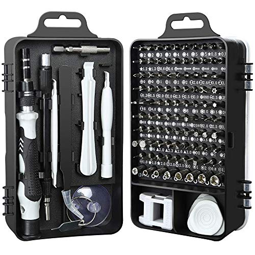 Precision Screwdriver Set, E.Durable 115 in 1 Magnetic Screwdriver Bit Set with Case Professional Screwdriver Repair Tool Kit for iPhone Xs/XS Max/XR/X/8/7/6/Plus,Cellphone/Computer/Tablet/PC