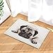 NYMB KOTOM Cute Animals Decor, Sadly Pug Puppy Dog Lying Down Bath Rugs, Non-Slip Doormat Floor Entryways Indoor Front Door Mat, Kids Bath Mat, 15.7x23.6in, Bathroom Accessories