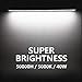 BBOUNDER 10 Pack Linkable LED Utility Shop Light, 4 FT, 4000 LM, 48 Inch Integrated Fixture for Garage, 40W Equivalent 300W, 5000K Daylight, Suspension Mount