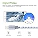 Lightning Cable, Iseason iPhone Charger Cables 4Pack 3FT 6FT 6FT 10FT to USB Syncing Data and Nylon Braided Cord Charger for iPhone X/8/8Plus/7/7Plus/6/6Plus/6s/6sPlus/5/5s/5c/SE and More(GeryWhite)