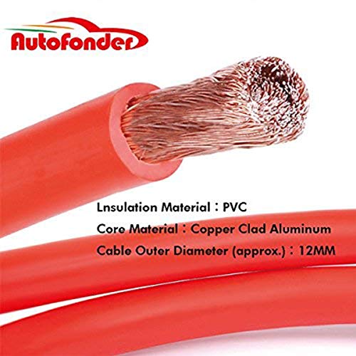 Autofonder Booster Cable Booster Jumper Cables in Carry Bag Jumper Battery Cables (2 Gauge)