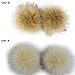 Dr Nezix DIY 12pcs Mix Colors Pompom Ball Faux Fox Fur Fluffy Pom Pom Ball for Hats Shoes Scarves Bag Charms Accessories (E)