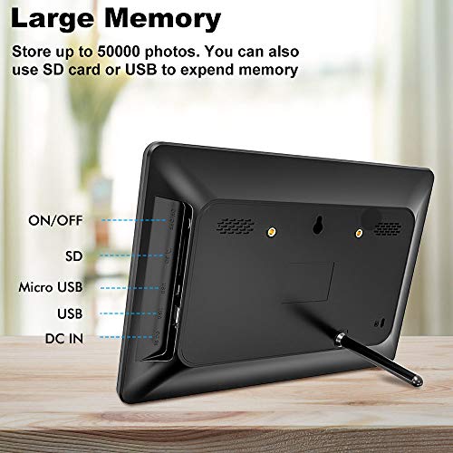 Atatat WiFi Digital Picture Frame 10 Inch with FHD 1920x1080 IPS Touch