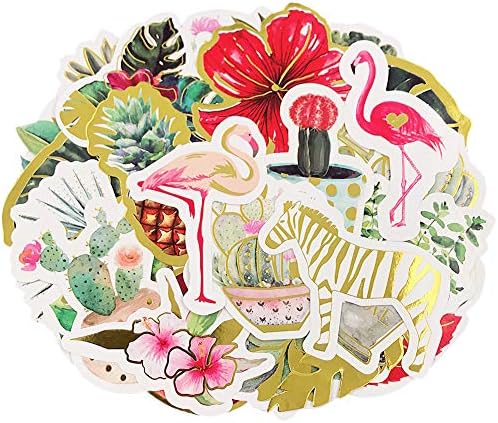 Scrapbook Stickers,108pcs Laptop Stickers Decorative Masking Stickers Cactus Stickers Large Stickers for Personalize Laptop Scrapbook Daily Planner and Crafts