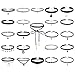 Floweralight 23Pcs Multiple Collar Chokers Necklace Length Adjustable Gothic for Women