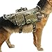 Excellent Elite Spanker Tactical Dog Molle Vest Harness Training Dog Vest Handle with 2 ~ 3 Detachable Pouches(Multicam-L)