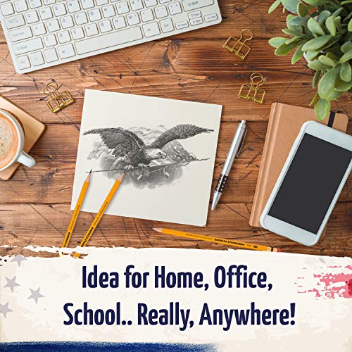 America Standards Pencils 2 HB, Sharpened, Made in USA, Woodcase