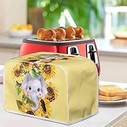 Talayituse Elephant Sunflower Print 2 Slice Toaster
