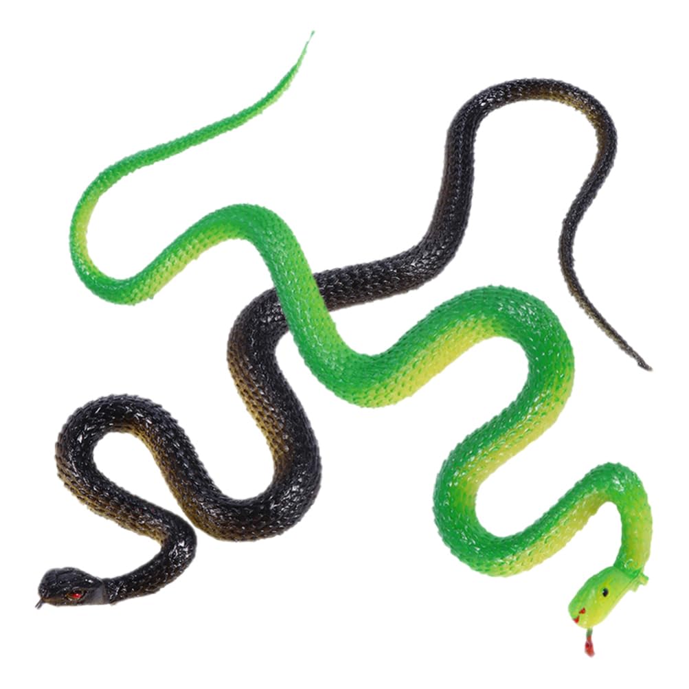 JOINPAYA Realistic Soft Fake Snake Toy 8.7 Inch Simulation Snake Figurine for Prank Halloween Decor Party Props and Home Decoration