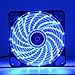 2 Pack Blue 120mm Case Fan Cooling PC and Light Up Computer Case with Cool Look, Long Life Bearing with DC 15 LED Illuminating PC Case. Quiet Durable Fans Enhance Performance of Tower