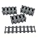 18X Straight Train Tracks Non-Powered Rail Compatible Major Brands City Train Track Railroad Building Toy primary