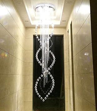 Moooni Modern Double Spiral Crystal Chandelier Lighting For Foyer