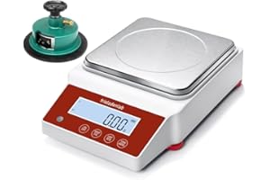 Fristaden Lab Digital Textile Scale and GSM Cutter Kit, 2000g x 0.01g, Fabric Weight Scale, Grams Per Square Meter (GSM) Measurement, Tare and PCS Counting, RS-232, YP2002
