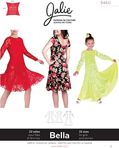 Jalie Bella Scoop Neck Dancing Fit and Flare Dress Costume Sewing Pattern 3460