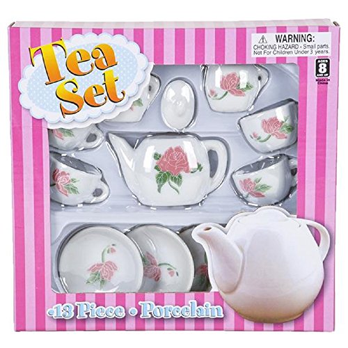 Rhode Island Novelty Toy Porcelain Tea Set, 13-Piece