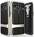 Galaxy S8 Case, Vena [vAllure] Wave Texture [Bumper Frame][CornerGuard Shockproof | Strong Grip] Slim Hybrid Cover for Samsung Galaxy S8 (Gold/Black)
