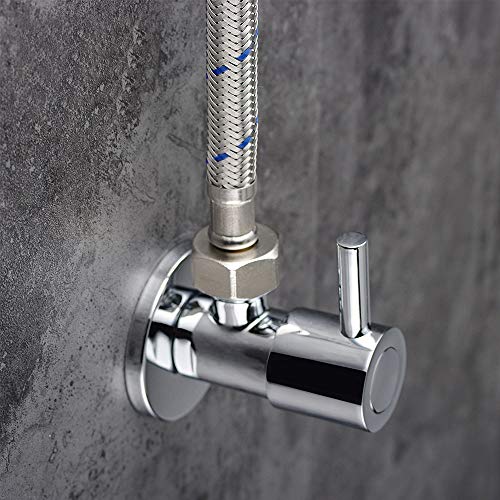 Royal H&H Modern Angle Stop Valve Shut Off Quarter Turn Water Bathroom