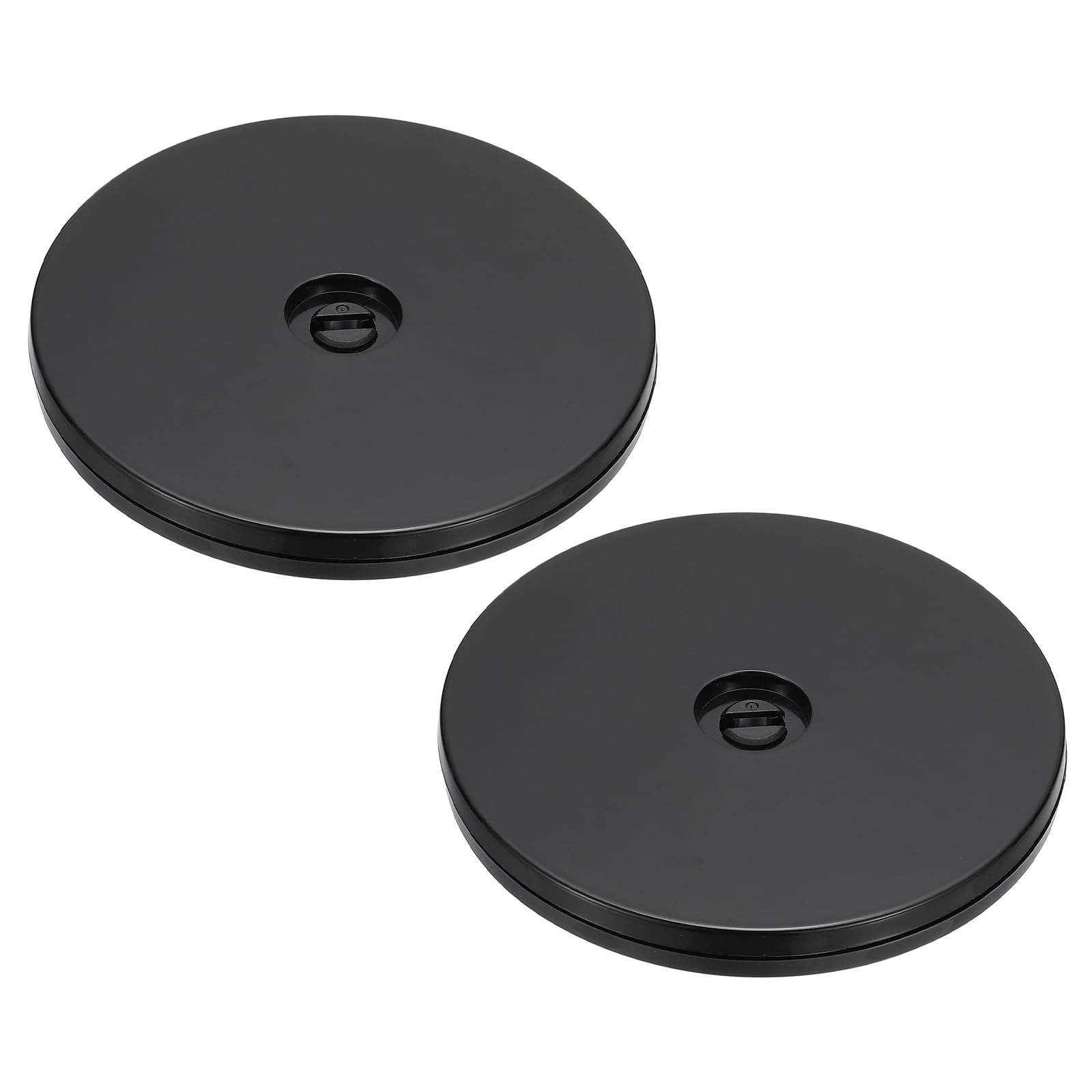 PATIKIL 5 Inch Heavy Rotating Swivel Stand, 2Pcs 360˚ Rotation Lazy Susan Turntable with Steel Ball Bearings for Model Base Rotating Plants TV Computers Monitors, Black