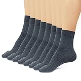 David Archy Men's 8 Pack Basic Cotton Dress Socks