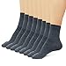 David Archy Men's 8 Pack Cotton Gray Dress Socks