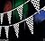 RACING Nascar Daytona Race Car Black & White CHECKERED Pennant FLAG BANNER 100ft