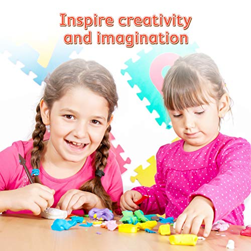 Modeling Clay 36 Colors - Super Light Air Dry Clay Kit, Includes 9 Kinds Clay Dough Tools, Non-Toxic Magic Modeling Clay Set, Non-Sticky DIY Soft Craft Clay Set, Best Gift for Kids/Teens