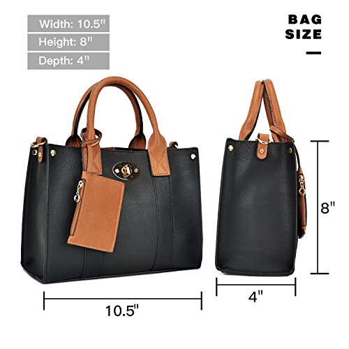 Women Handbag 3 Pieces Set Leather Shoulder Bag Satchel Purse 3 in 1 Simple Design White - Thumbnail 6