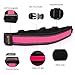 BSEEN LED Reflective Running Belt - LED Reflective Running Gear - LED Running Waist Belt USB Rechargeable Light Weight Polyester Sport Belt Adjustable Elastic Band and Buckle for Runner (Pink)