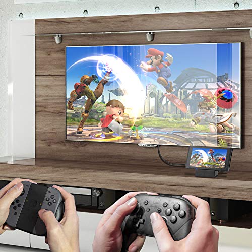 Ponkor Nintendo Switch Dock, Mini Portable Switch Docking Station HDMI 4K TV Adapter Switch Charger Dock Set Ideal Replacement for Official Nintendo Switch Charging Dock (Upgraded System) - Thumbnail 6