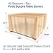 Budge P4A06SF1 All Seasons Square Patio Table / Ottoman Cover Lightweight, UV-Resistant, Medium, Tan