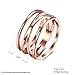 LZD 18K Rose Gold Stainless Steel Fashion Ring Women B461