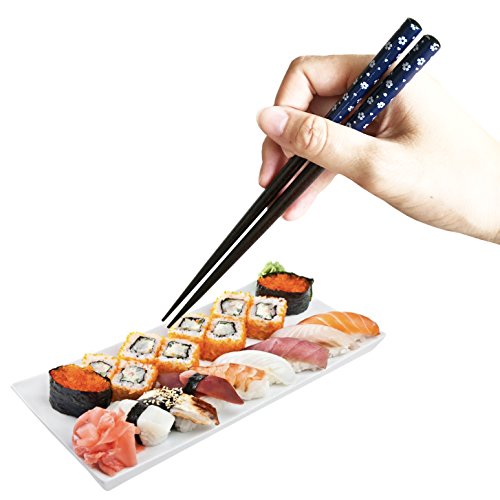Youda Top Grade Japanese Natural Wood Chopsticks, Reusable Classic Style, 1 Pairs Set with Case, Value Gift - Thumbnail 3