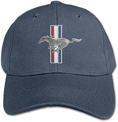 Senben Ford Mustang Kids Boys Girls Plain Adjustable Snapback Hats Caps Navy