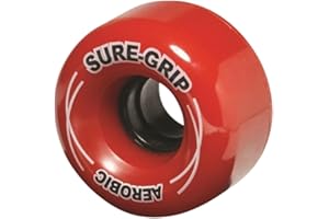 Sure-Grip Aerobic Outdoor Wheels - Made from Shock Absorbing Urethane - Durometer of 85A and Diameter of 62mm - Provide Durable & Smooth Ride - Comes in Diverse Color Options - Set of 8 Wheels