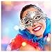 Masquerade Mask Shiny Metal Rhinestone Venetian Pretty Party Evening Prom Mask (Silver Gray)