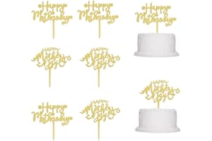 Sleyberoy Mother's Day Cake Topper, 6pcs Acrylic Happy Mother's Day Cupcake Topper for Birthday Party Decor Supplies (6pc)