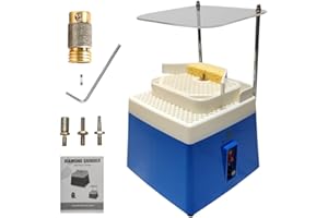 MIANTANG Upgraded Versatile Stained Glass Grinder Machine, Portable 4200rpm Glass Art DIY Making Tool with Stackable Dual-Layer Workbench and 4-Size Replaceable Diamond Grinding Bits, 110V 65W Blue