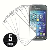 MPERO Collection 5 Pack of Clear Screen Protectors for Kyocera Hydro EDGE
