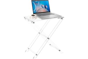KSacry Acrylic Folding Table TV Tray -20'' High TV Dinner Table, Folding Coffee Table for Living Room, Bed Room, TV Dinner Table with Easy Assembly