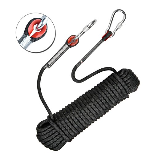 Climbing rope black 32 ft,outdoor safety rope,strong hanging rope…